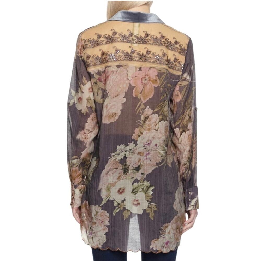 Aratta Silent Journey Multicolor Embroidered Blouse Shirt, detailed, multicolor - Picture 2 of 14